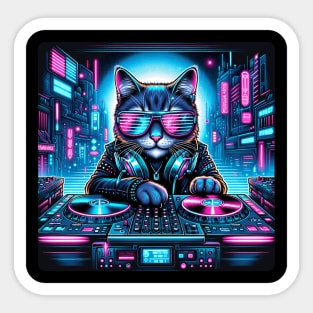 DJ Cat Sticker